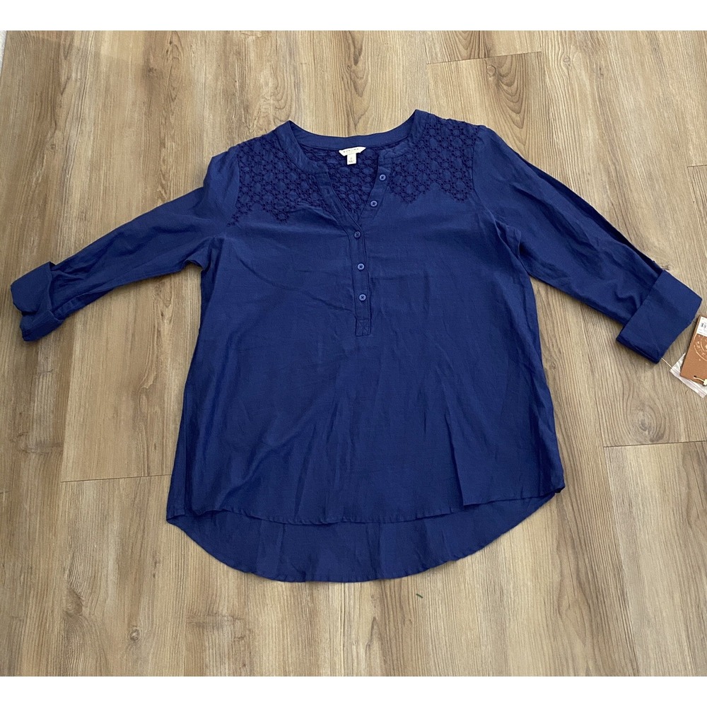 Sonoma Lifestyle Misses Solid Blue Size Small NWT